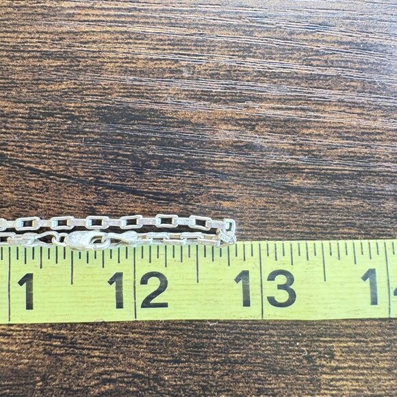 VTG Sterling Silver 925 Kokopelli Oval Link Chain Pendant Necklace 25.5" Length - Picture 12 of 16